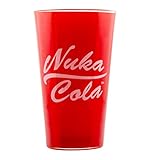 Fallout Premium Glas Nuka Cola - rot, Bedruckt, aus Glas, Fassungsvermögen ca. 500ml, in Geschenkkarton.