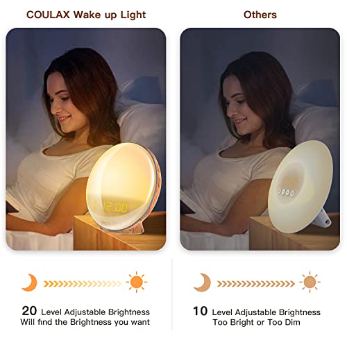 Despertador con luz Wake Up efecto madera con radio FM y dos alarmas 3