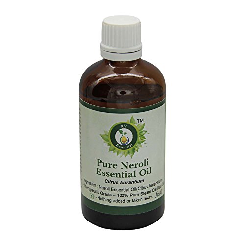 R V Essential Pure Neroli Essential Oil 100ml (3.38oz)- Citrus Aurantium (100% Pure and Natural Therapeutic Grade)