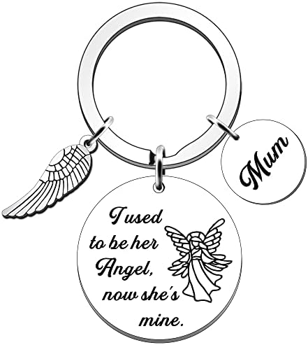 SDOFY Mum Memorial Gifts Bereavement Gifts in Memory of Mum Memorial Keyring for Loss of Mum Angel Gifts