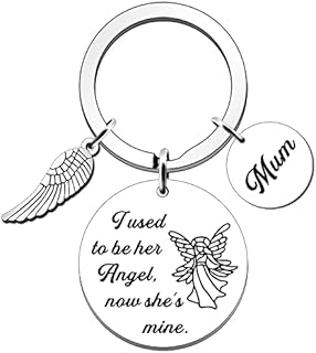SDOFY Mum Memorial Gifts Bereavement Gifts in Memory of Mum Memorial Keyring for Loss of Mum Angel Gifts