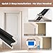 40FT Weather Stripping Door Seal, Kerf Style Foam Strip for Large Gaps, with Scraper Tool for Exterior and Interior Frames, Black