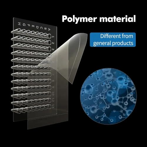 PCR Plate Sealing Film, PCR Film for 96 Well Plate, 135mm*83mm(5.3in*3.3in), 100 Sheets