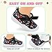 L-RUN Toddler Floral Print Shoes Shock-Absorbing School Shoes for Girls Boys with Fashionable Design Black 5-5.5 Toddler
