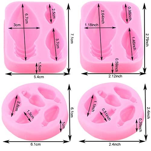 Mujiang 3D Light Bulb Fondant Silicone Molds For Chocolate Candy Clay Cake Decorating Set Of 2 #TOP1