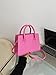 GORGLITTER Women's Small Crossbody Purse Double Handle Satchel Shoulder Bag Crossbody Square Bag Purse Handbag Hot Pink One Size