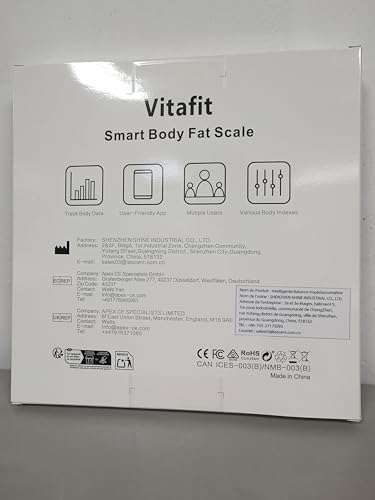 Variante de Vitafit bascula de baño Plata 182 kg 13 composiciones