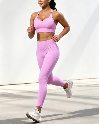 Image of Grace Form Sports Bra for Women Strappy Medium Support Push Up Padded Sports Bra for Running Workout Bra Yoga Bra
