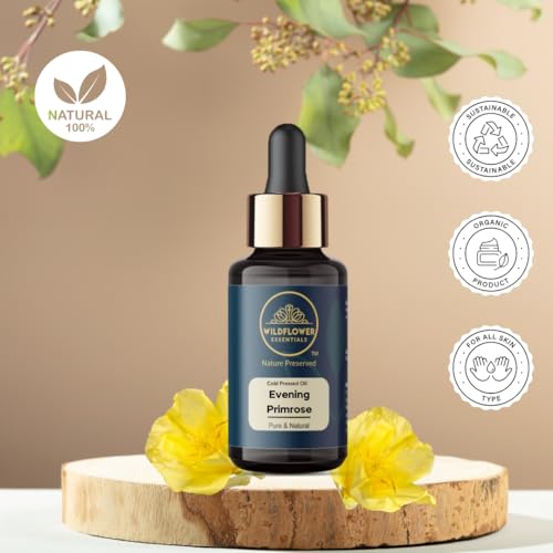 Image of Evening Primrose Oil (Oenothera biennis) Cold Pressed Carrier Oil For Face, Hair, Skin, Body (30 ML)