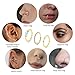 KREZIP 3PCS 18G Gold Nose Hoops Opal Nose Ring Hypoallergenic 316L Surgical Steel Hinged Nose Rings Hoops for Women Men Clicker Septum Jewelry Cartilage Helix Daith Conch Piercing Jewelry(18G 8mm Gold)