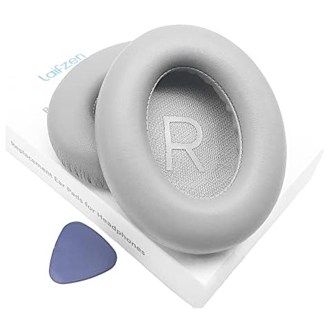 Lambskin NC 700 Earpads Real Leather Ear Pads Cushions Sheepskin Replacement Cups for Bose NC700 Noise Canceling Headphones Grey (Silver Gray) Cover