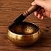 Leoriaie Tibetan Singing Bowl Mallet Suede Wooden Striker Leather Wrapped Meditation Mallet Sound Bowl Stick Buddha Musical Instruments for Buddhist Meditation Yoga Chime 7/1.13 inch (Black and Brown)