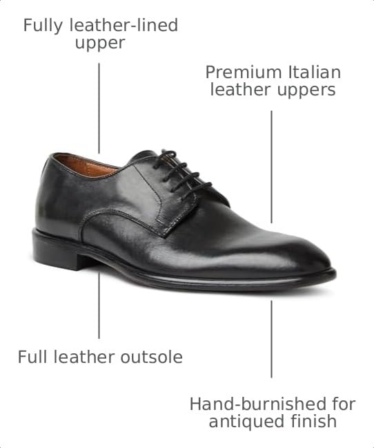 Image of Bruno Magli Men's Salerno Oxfords, Leather Dress Shoes with Cap Toe
