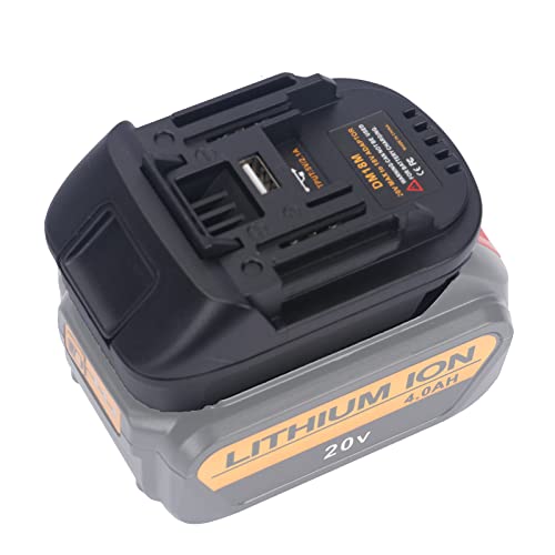 DM18M Adapter converts for Dewalt 20V Lithium Battery and for Milwaukee 18V M18 Lithium Battery to for Makita 18V Lithium Battery BL1830 BL1840 BL1850