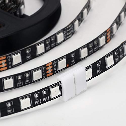 Image of 10Packs 4-Pin RGB LED Light Strip Connectors 10mm Unwired Gapless Solderless Adapter Terminal Extension (Pack of 2)