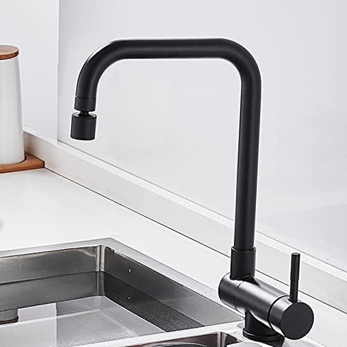 Robinetterie cuisine pliable mitigeur double mode eau froide chaude noir