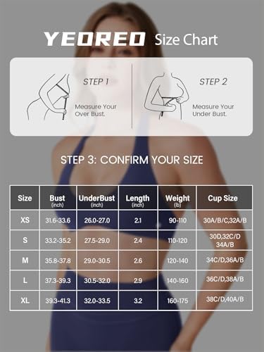 YEOREO CoreFlex U Neck Workout Sports Bra Milk Yellow S - 5