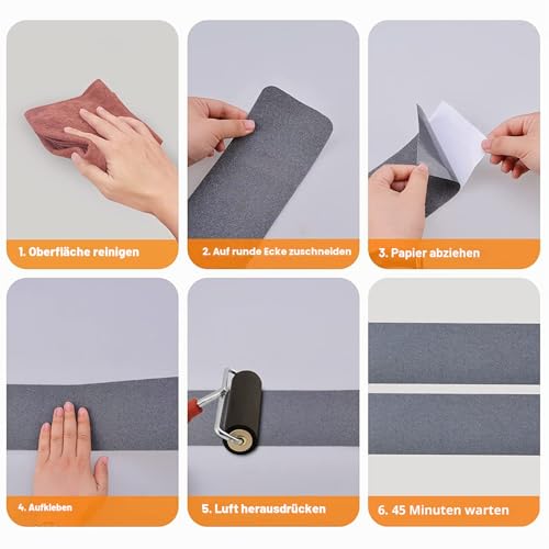 Foto von OQingluan Antirutsch Klebeband Treppe, 10cm*18m, Treppenstufen Band