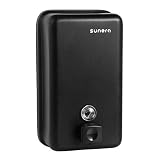 SUNERA Black Soap Dispenser 304 Stainless Steel Wall Mount Soap Dispenser Commercial Soap Dispenser