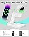 Wireless Charger Stand Charging Station: 3 in 1 Charger Stand Multiple Devices for Apple - iPhone 17 16e 16 15 14 Pro Max 13 12 - Watch 11 10 9 8 7 6 5 4 3 2 SE and Ultra Series-Airpods 4 3 Pro, White