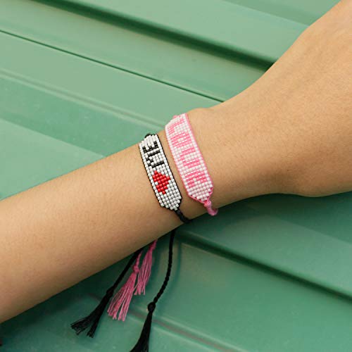 C·QUAN CHI Bracelets En Perlé Pour Les Femmes Bracelet Manchette En Perles De Rocaille Boho Bijoux à Pampilles à Armure Réglable De Gland Bijoux Cordon De Poignet Pour D – Image 6