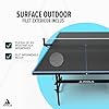 JOOLA Table de ping-Pong d'extérieur J100A - Table de ping-Pong Professionnelle 4 mm en Aluminium résistant aux intempéries - Pliable - Anthracite/Bleu - 274 x 152,5 x 76 cm