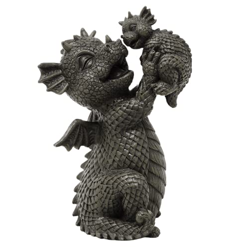 MystiCalls by Mayer Chess Gartenfigur Gartendrache - Modell Baby klein - Fantasy Figur Deko Drache süß
