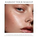 KYDA Face Highlighter Palette, High Glossy Face Illuminator Palette, Narutal Glow Finish, Pearl Shimmer Smooth Baked Powder, Lasting Sparkling Highlighter Makeup-SUN GLOW - Image 5