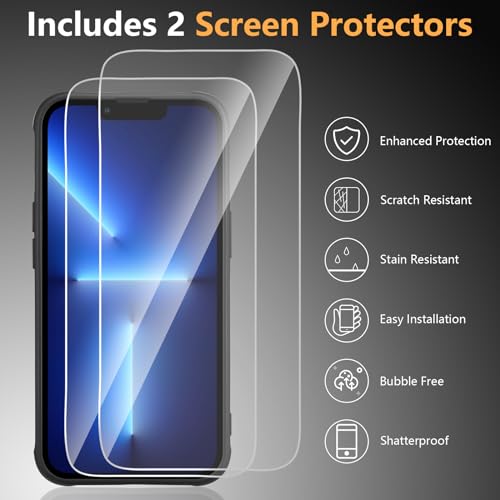 Coque iPhone 13 Pro fleurie rose avec protection écran verre trempé antichoc - 3