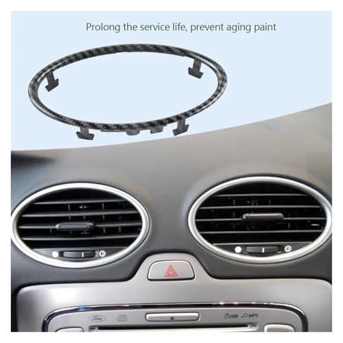 Autocollants Focus 2 MK2 rénovation grille aération climatisation ternie argent - 2