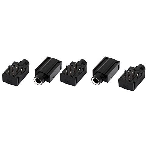 uxcell Jack Estéreo 6.35mm Panel 7 Pines 5 Pcs miniatura 1
