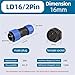 LD16/20 Waterproof IP68 and Socket Industrial Electrical Connector No Welding Required(LD16-3Pin)
