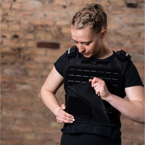 Image of Northgym Adjustable Weighted Vest /Incl. 3D Weight Plates in 14lbs / 20lbs / 30lbs / 42.5lbs - Optimized Weight Distribution and with Curved Plates for Running, Functional Training and Working Out