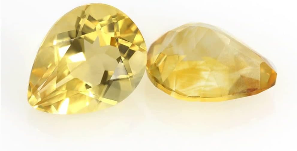 シトリン 天然シトリン トパーズ 天然ルース宝石 ペアシェイプ ファセットカット サイズ 3 * 4~10 * 14mm DIY ジ