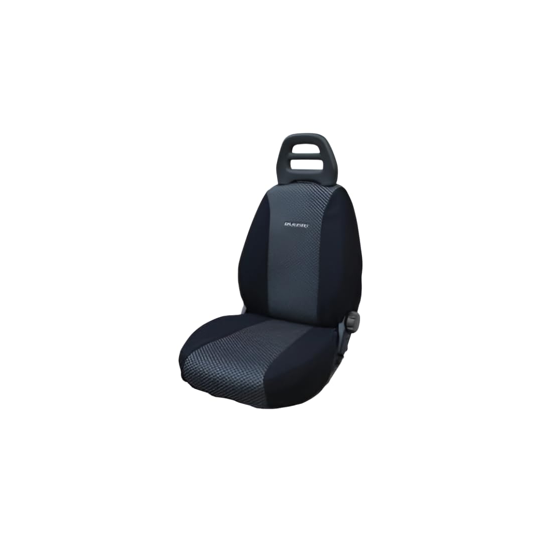 Italfodere - Coprisedili Auto Anteriori - Compatibili con Fiat Ducato 3 Posti con Vano Apribile - Fatti a Mano - Gommapiuma e Poliestere - Accessori Auto Interno - Made in Italy - Nero