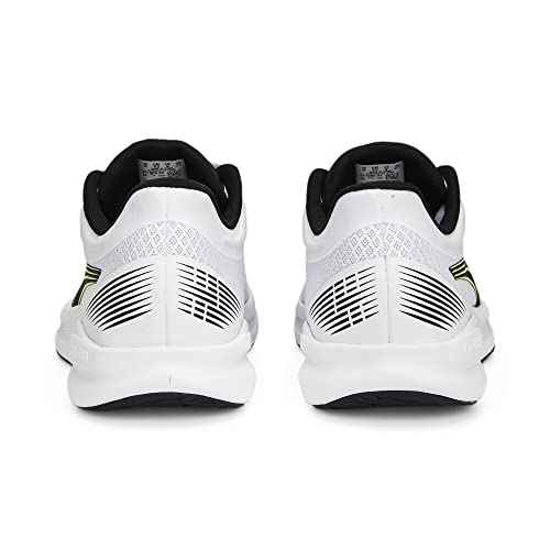PUMA PUMA Mens Redeem Profoam Running Shoe, Mens White Mens Black-Fizzy Lime, 11.5