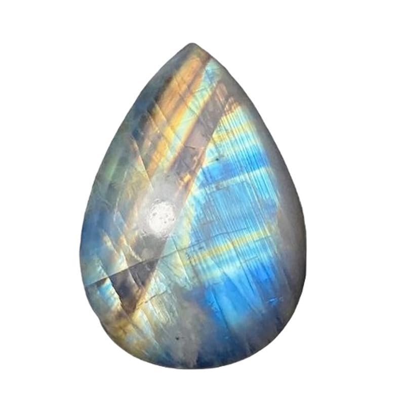 Pierre de lune naturelle de haute qualité forme poire cabochon pour joaillerie fine