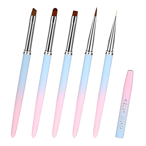 5Pcs Nail Polish Clean Up Brush Set, Manicure Nail Art
