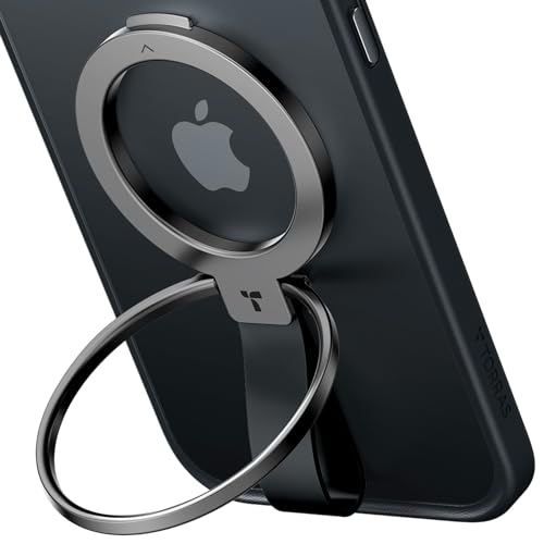 TORRAS 360° Magnetic Phone Grip Ring Holder Kickstand,Black