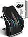 Travel Ease Cuscino Lombare Ergonomico, Supporto per la Schiena in Schiuma di Memoria per Seggiolino Auto Sedia da Ufficio, Schienale con Rivestimento Antistatico e Doppie Cinghie Regolabili, Nero