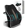 Travel Ease Ergonomic Lumbar Support Cushion, Memory Foam Back Support Cushion for Office Chairs with Skin-friendly Cover for Comfort (Black)