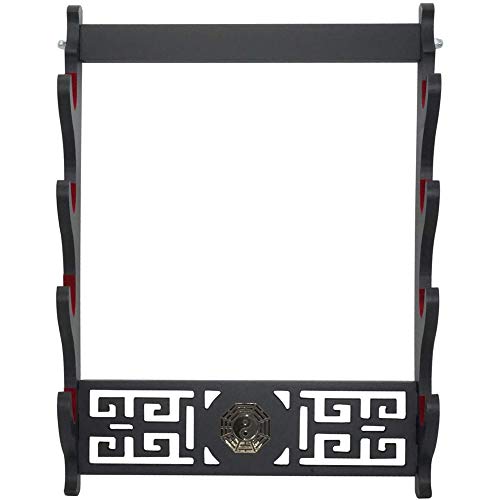 Z-fiber Schwert Wandhalterung Schwerthalter Display Stand Gepolstert Katana Wakizashi Genji und Samurai Schwerter Klatschmuster,4 Tier