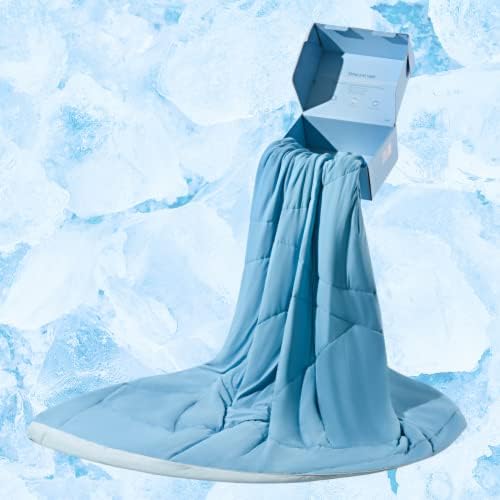 REST Evercool™ Comforter, Lightweight Cooling Down Alternative Blanket, for Night Sweats&Menopause Hot Flash Relief & Hot Sleepers, Soft, Quick Dry, Nontoxic, Machine Washable(Blue,King106 x90)