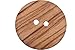 Produktbild 6 Stück, hübsche Holz Knöpfe, 2 Loch, aus europäischer Fertigung, mit sichtbarer Maserung, leicht gewölbt, Holzknöpfe, Natur Knöpfe (21mm)
