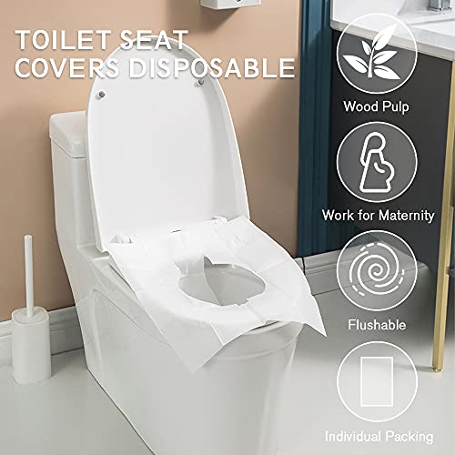 Klolkutta TSC-001 Toilet Seat Covers Disposable, 50-Count Flushable Paper Travel Toilet Seat Covers thumb #5