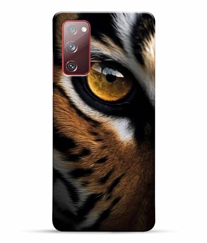 Image of Printed Hard Back Case Cover & Compatible for Samsung Galaxy S20 FE 5G / Samsung S20 FE 5G | Tiger Faces Art (Multicolor) - D1205