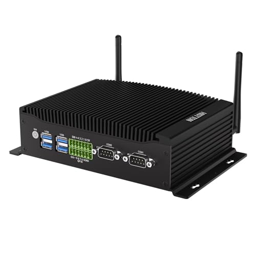 Image of HISTTON Fanless Mini PC Core i7-10810U, 8GB RAM 256GB M.2 SSD, Industrial PC with 2 RS232 /485 COM, Dual HD+DP 4K Triple Display, 2 LAN, 6 USB, GPIO, Wifi, BT 4.2, Mini PC Windows 11 Pro, support Linux