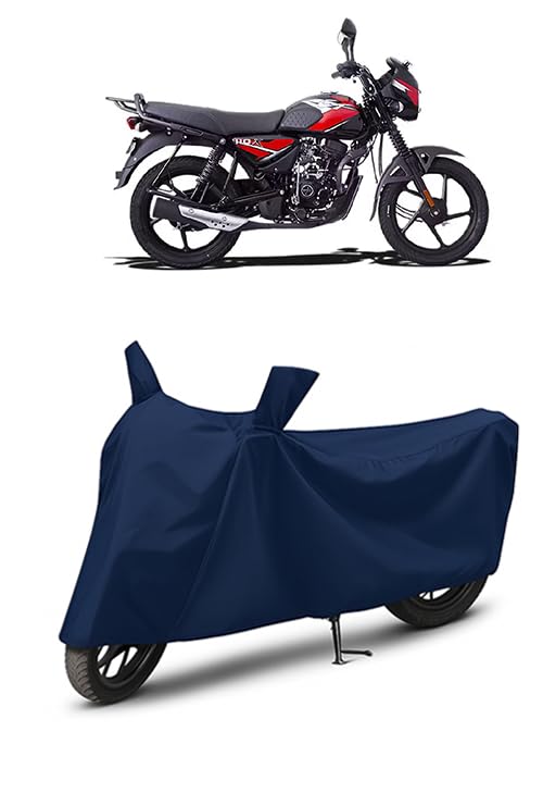 Image of Waterproof Bike Cover for Bajaj CT 110 | All Weather Protection from Rain, Dust, UV Rays & Scratches with Mirror Pockets & Buckle Belt | CT 110 Bike Cover