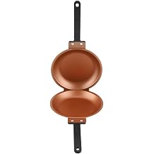 Double Sided Frying Pan, Nonstick Baking Pancake Pan with Flip Design Fried Egg Pancake Maker for Fluffy Pancakes Omelette Maker Frittata Maker