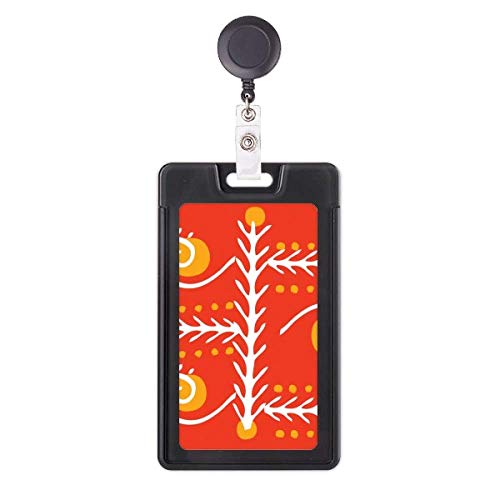 Funda retráctil para tarjetas con diseño de tótem de México y cordón extensible
